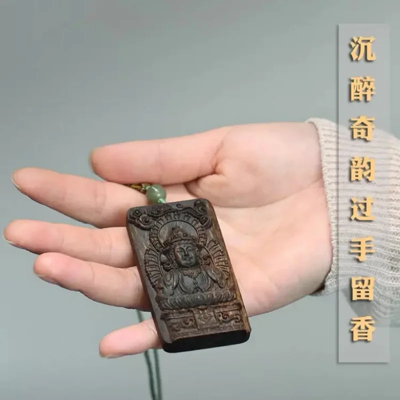 Коллекционная подвеска Mencheese в погружной воде, Hainan Yingge Ling, фиолетовая подвеска Qi Nan agilawood ручной работы