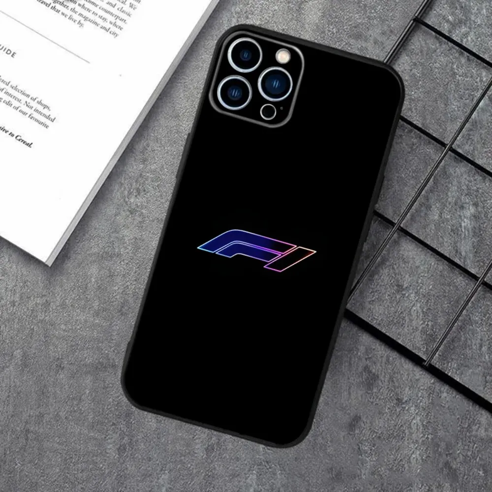 Фото F1 Circuit Racing Formula Phone Case For iPhone 16,15,14,13,12,11,XS,XR,X,8,7,Pro,Max,Plus,mini Silicone Black Cover №5
