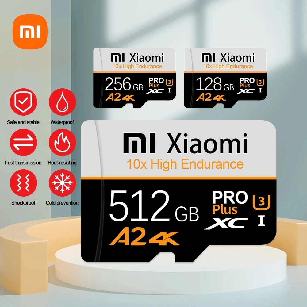 SD-карта Xiaomi U3, 512 ГБ, 256 ГБ, класс 10