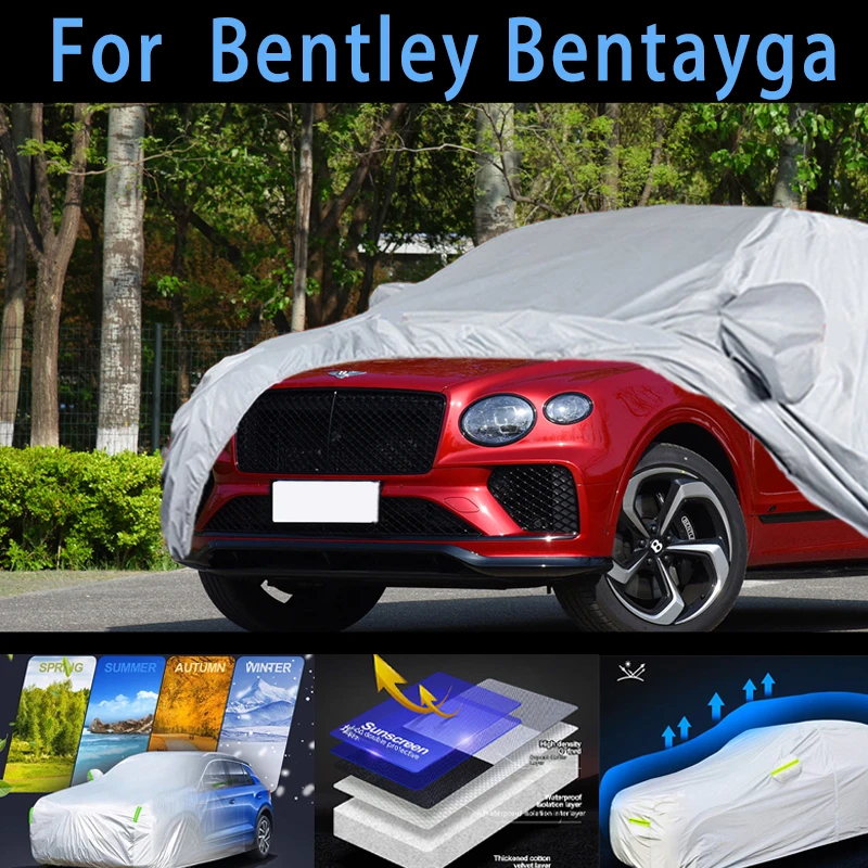 Для Bentley Bentayga уличная защита полный автомобильный чехол снежный чехол солнцезащитный козырек водостойкий пылезащитный внешний автомобильный чехол защита