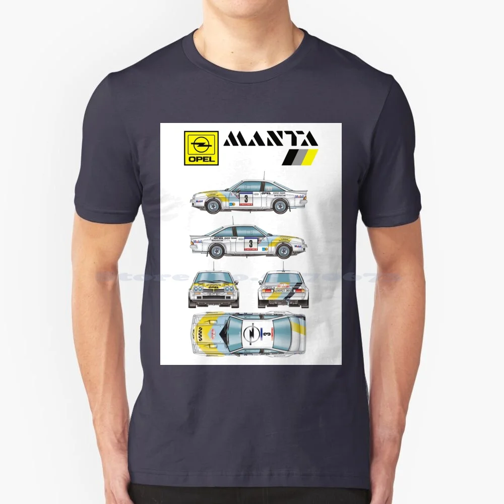 Opel Manta B 400 Группа B Футболка 100% хлопок футболка Opel гонки Wrc музыка Мотоспорт S4 Delta автомобиль 037 винтажные автомобили Band 80S