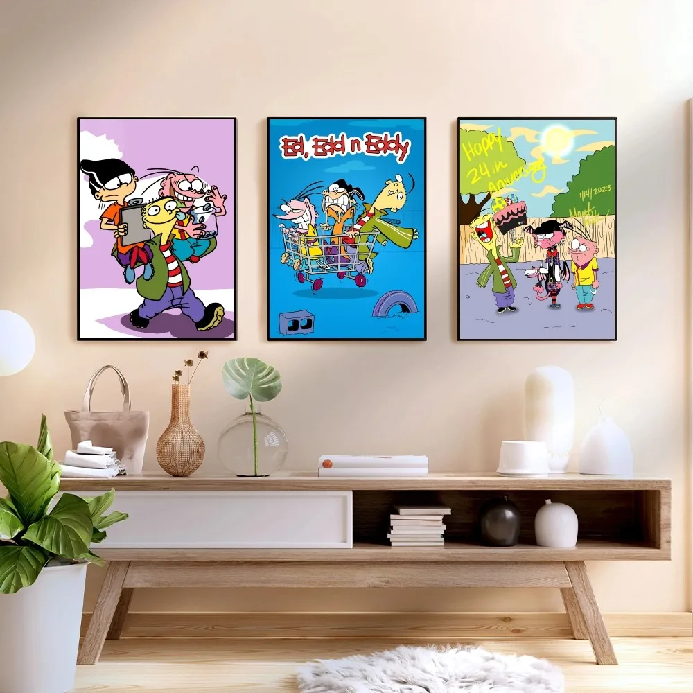 Мультяшный постер H-Ed Edd N Eddy, сделай сам, крафт-бумага, винтажный постер, настенная живопись, учебные наклейки, настенная живопись большого размера