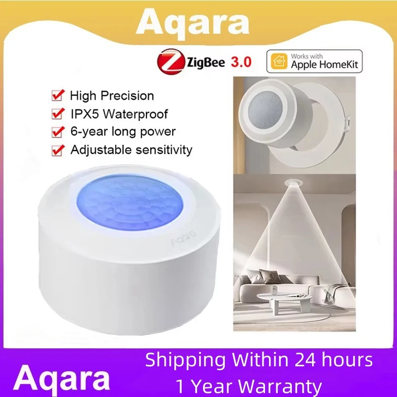 Aqara Высокоточный датчик человеческого тела Датчик движения Zigbee 3,0 Беспроводной умный механизм Водонепроницаемый умный дом для HomeKit
