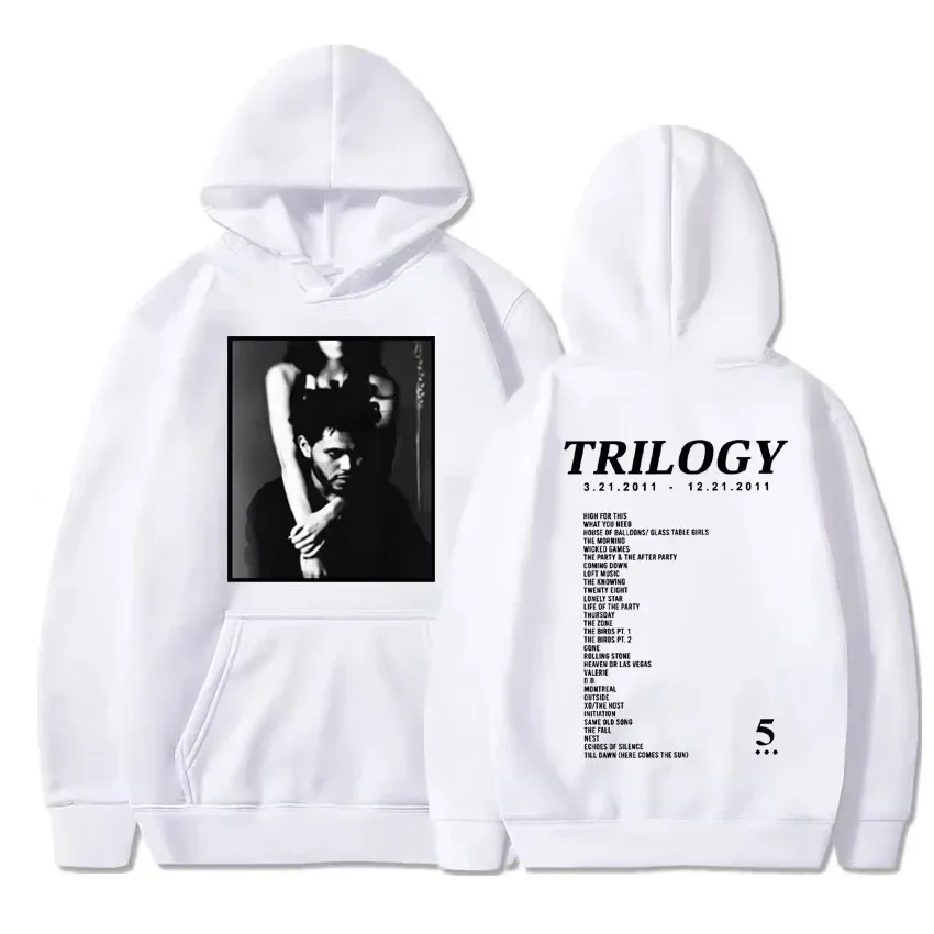 Фото The Weeknd Трилогия музыкальный альбом женские толстовки с принтом пуловер с капюшоном в стиле хип-хоп певец флисовая толстовка для фанатов мужские топы №2