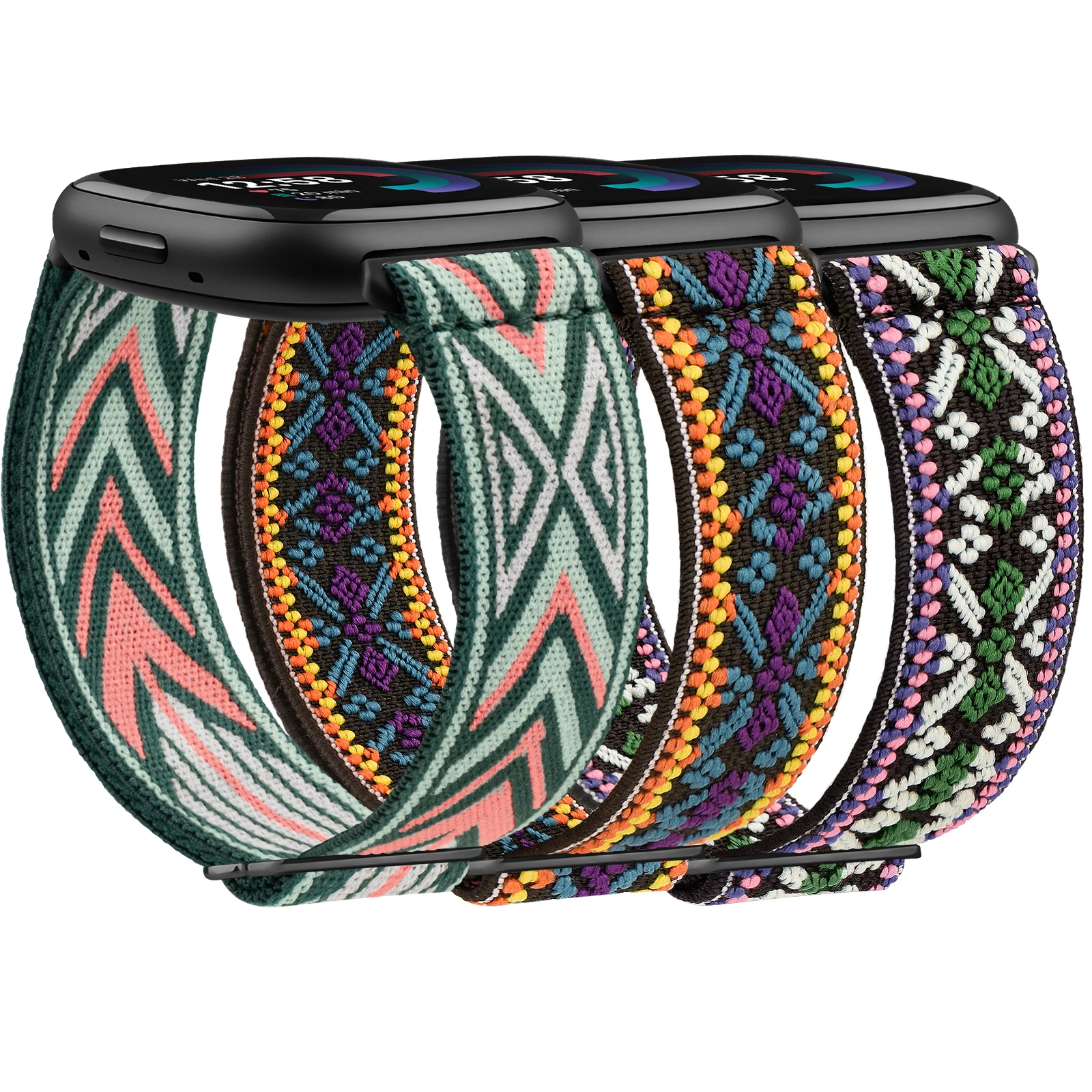 Нейлоновый эластичный ремешок для Fitbit Versa 3/Versa 4/Sense 2, ремешок для наручных часов, Браслет для Fitbit Versa 3 4, ремешок