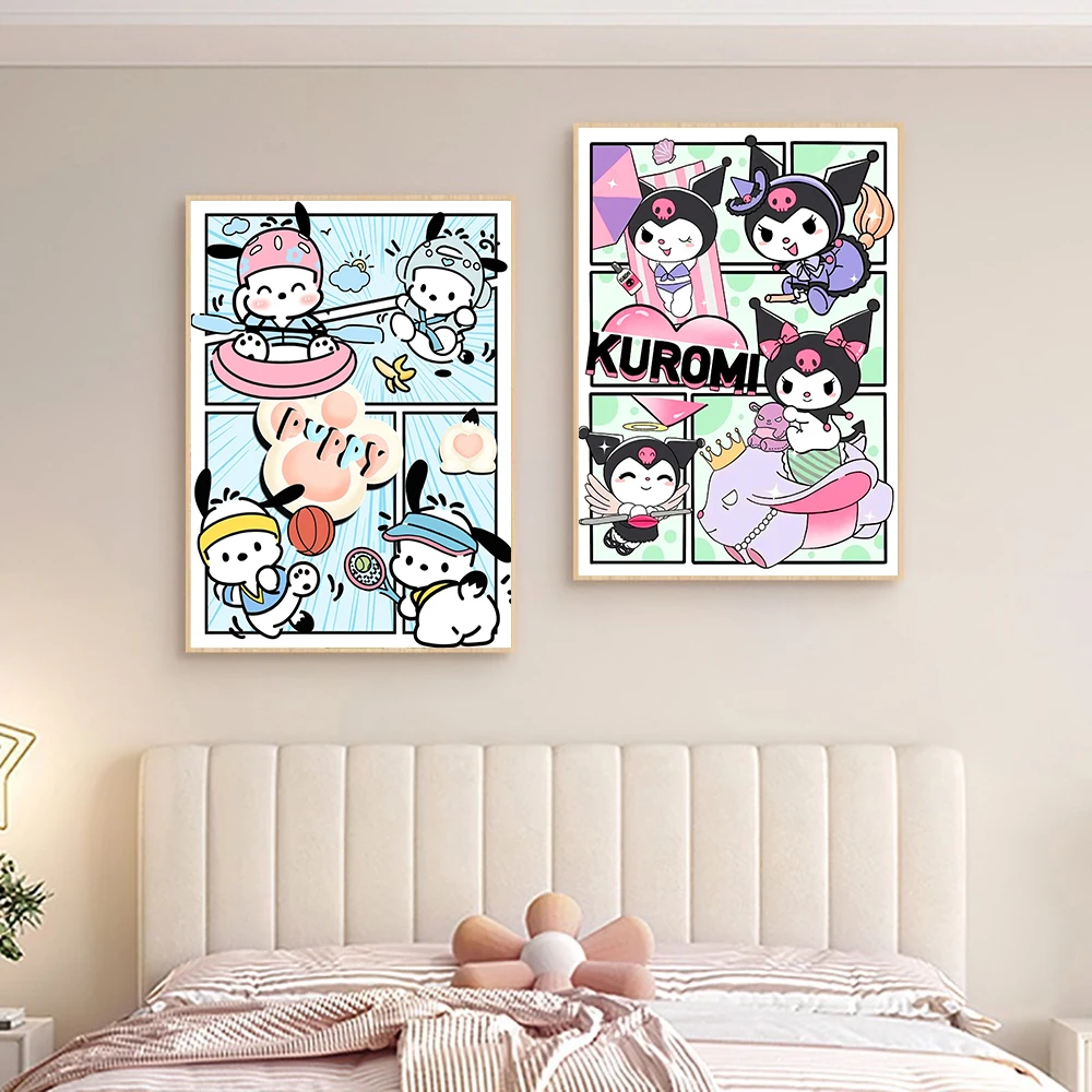 Фото 5D DIY Sanrio комплект алмазной живописи Kuromi Hello Kitty вышивка крестиком нефрит Guigou ручная работа Алмазная мозаика художественный подарок №3