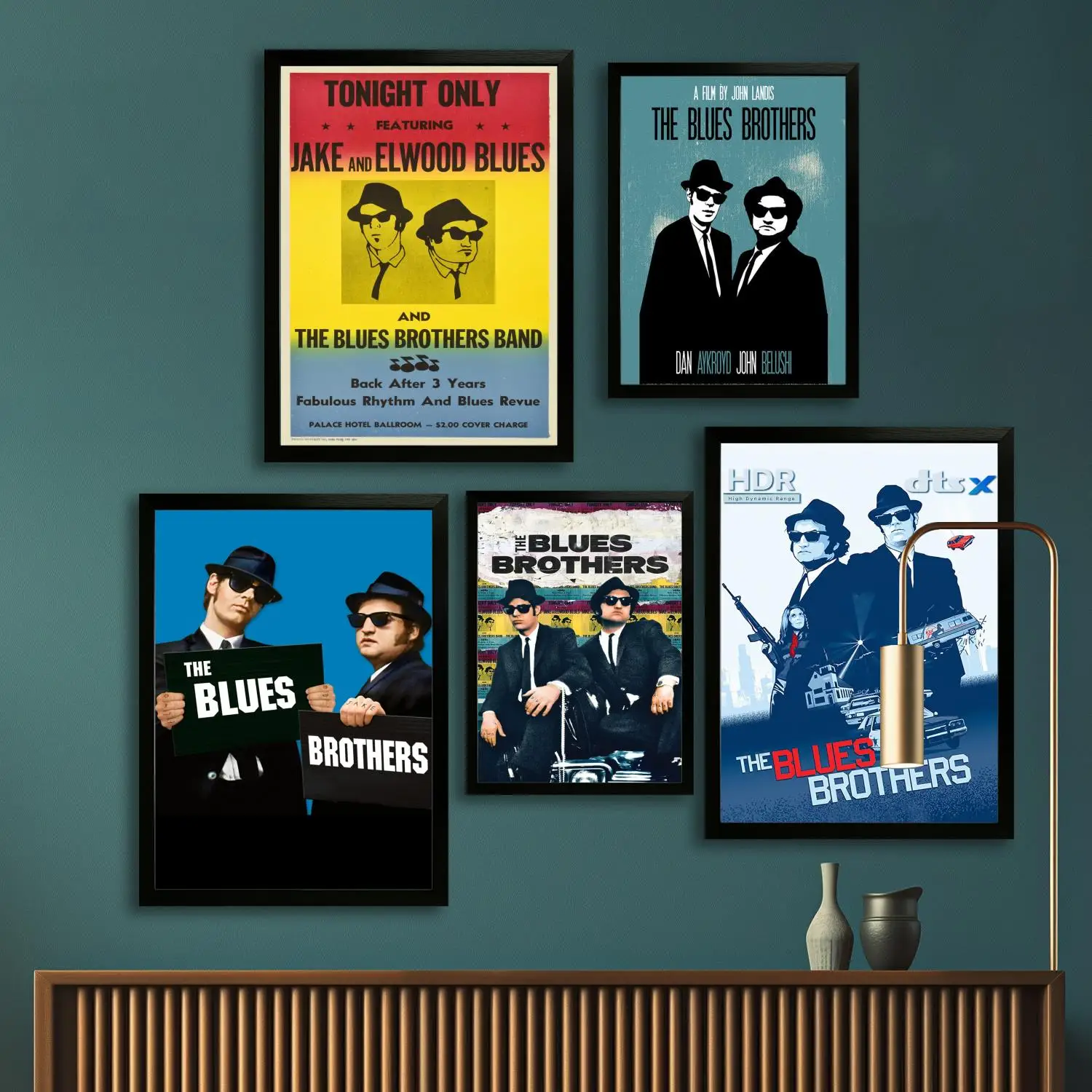 Холст Blue Brothers, постер и настенное искусство, печать с изображением, современный семейный декор для спальни, постеры, декоративная живопись