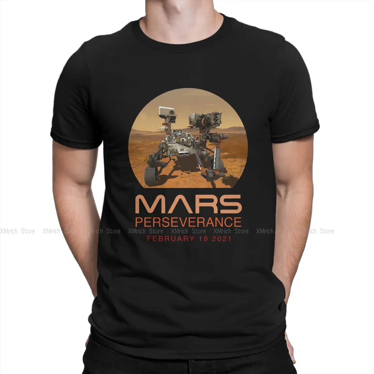 Классическая Уникальная футболка Perseverance 2021, космическая футболка для отдыха «исследователи» Марса 2020, Детская футболка для мужчин и женщин