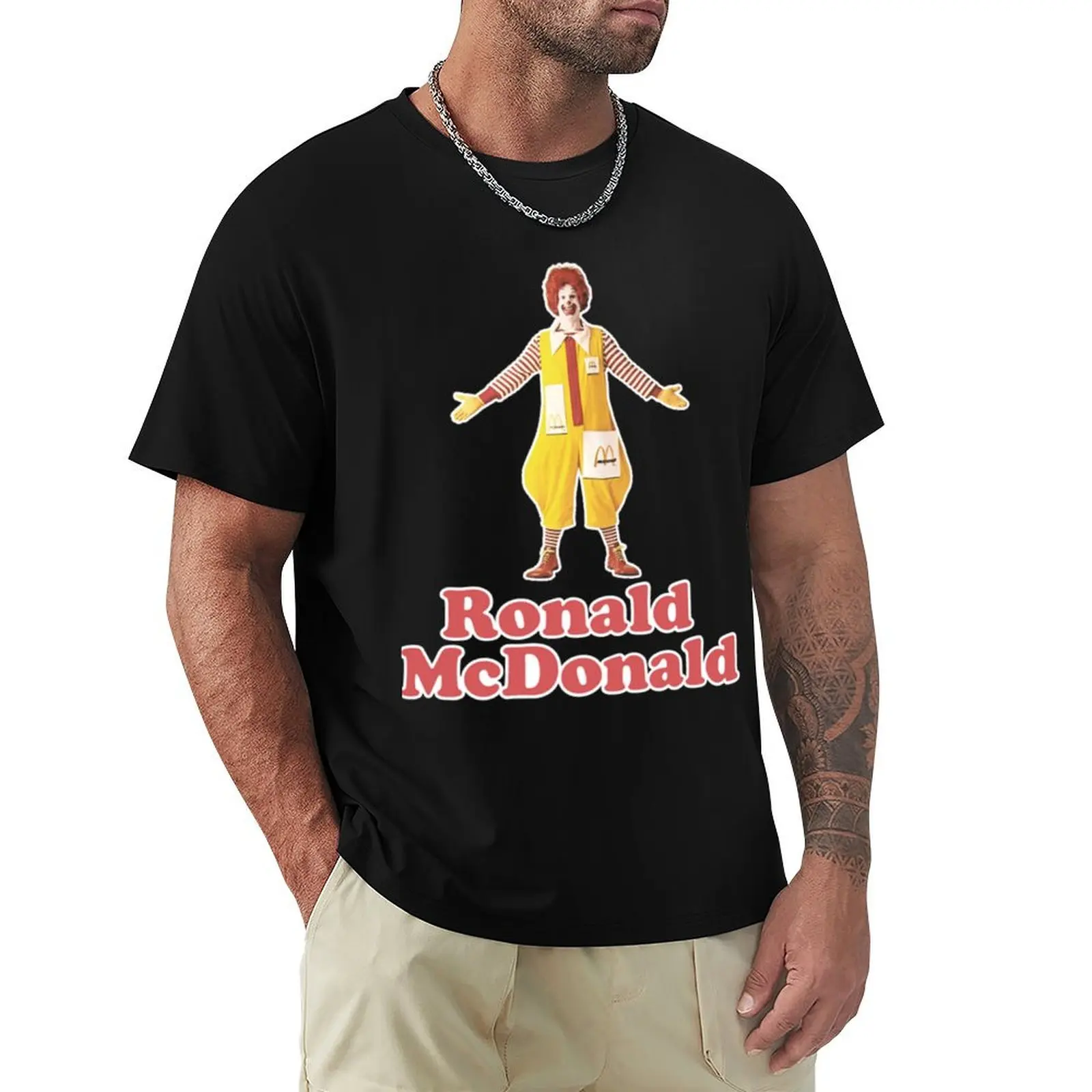 Футболка Ronald Mcdonald, футболкаRonald McDonald, футболка с таможенными проблемами, одежда в стиле аниме, одежда больших размеров, одежда для мужчин