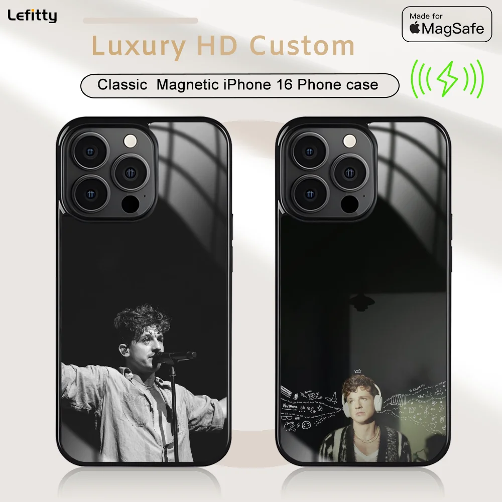 Чехол для телефона Singer C-Charlie puth для iPhone 16, 15, 14, 13, 12, 11 Pro Max Plus, мини-магнитный чехол для беспроводной зарядки Magsafe