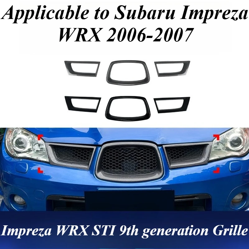 Для Subaru Impreza WRX STI GD GG 2006 2007, сетчатая крышка передней решетки, АБС-пластик, Стайлинг автомобиля, внешняя отделка, автоаксессуары, решетка Внешние аксессуары
