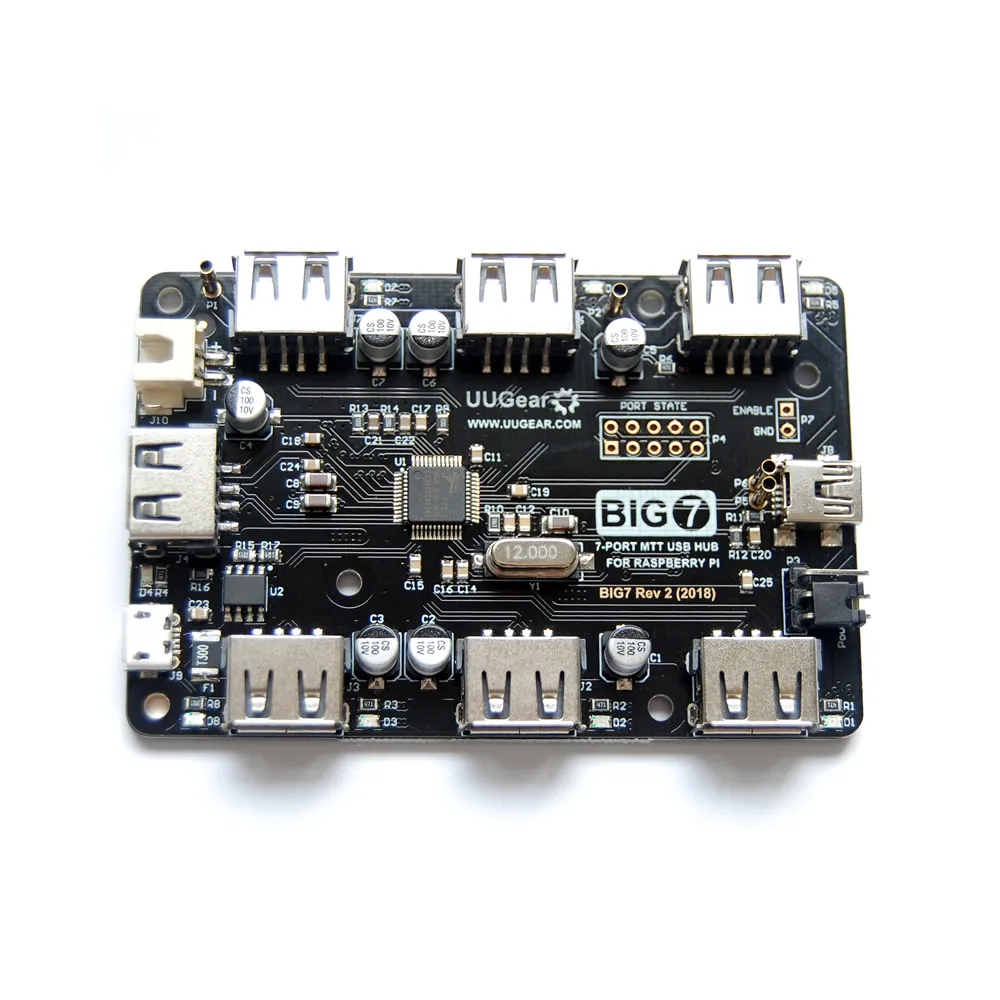 Фото БОЛЬШОЙ: 7-ПОРТОВЫЙ USB-концентратор MTT ДЛЯ RASPBERRY PI (REV 2) №2