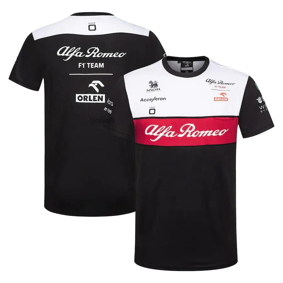 Футболка команды Alfa Romeo F1 de Формула 1 для homme, комфортная, быстрая, на полную воздух, лето, 2023, высокая Спортивная