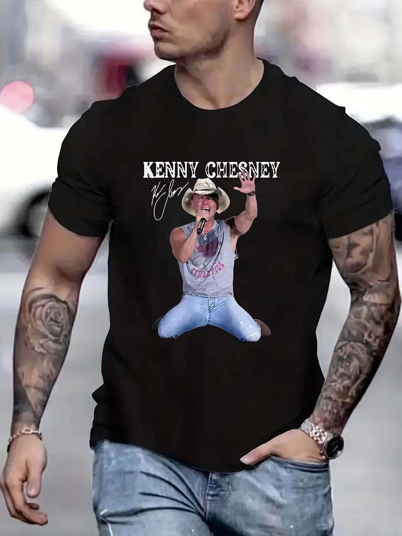 Kenny Chesney Высококачественная мужская одежда Мужские футболки Новые топы и футболки Мужская футболка с принтом B5022808