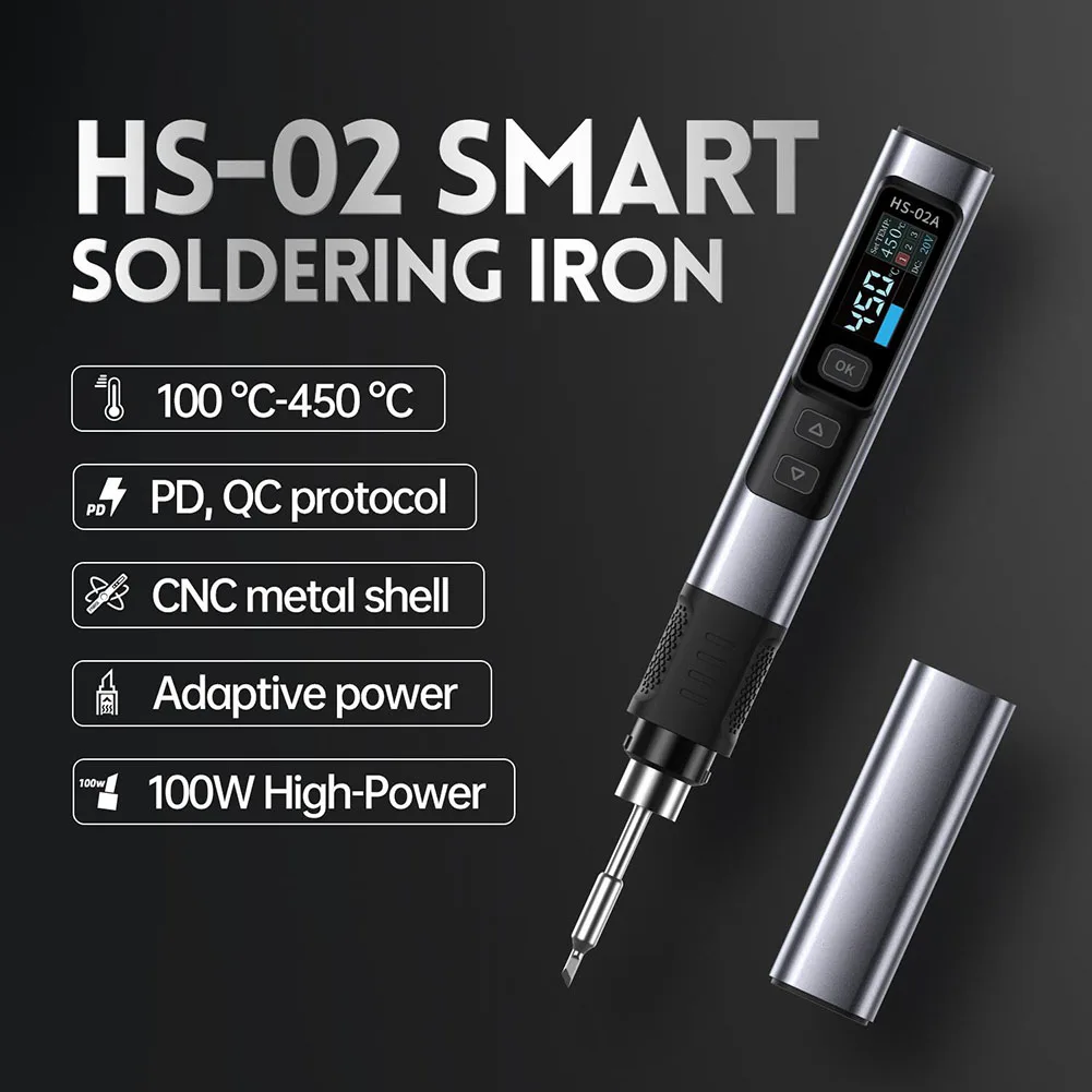 HS-02A Паяльник Паяльная станция PD100W Портативная ремонтная термостатическая паяльная станция Паяльный карандаш