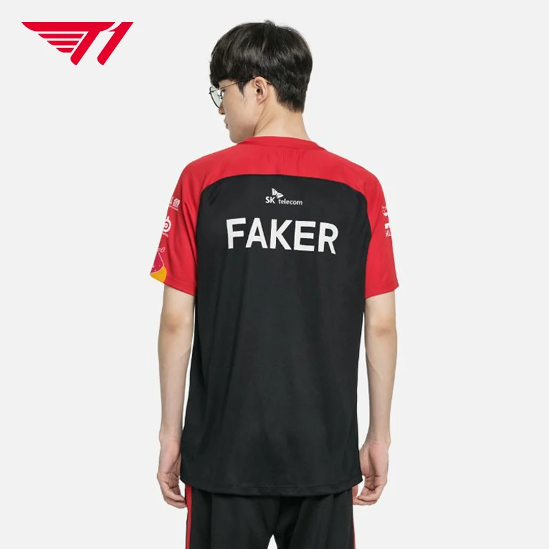 Мужская футбольная рубашка с коротким рукавом для команды T1 LCK League of Legends Faker Uniform