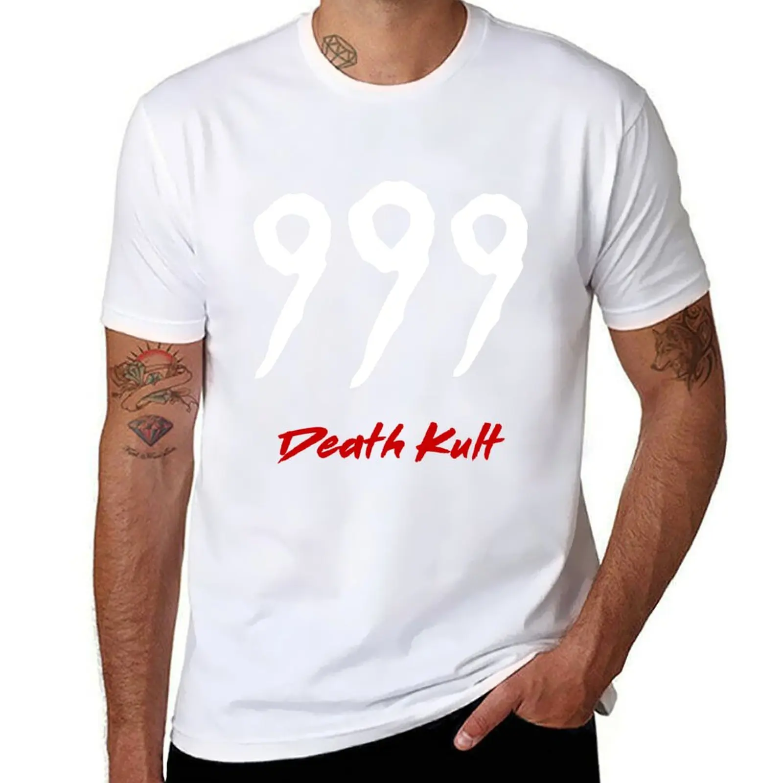 999 Смерть Культов { Ho99o9 } Футболка с аниме, мужская футболка большого размера, футболка из плотного хлопка