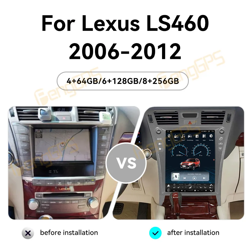 Фото Автомагнитола для Lexus LS460 2006-2012, экран, GPS-навигация, 128 ГБ, Android, CARPLAY, мультимедийный плеер, аудио №5