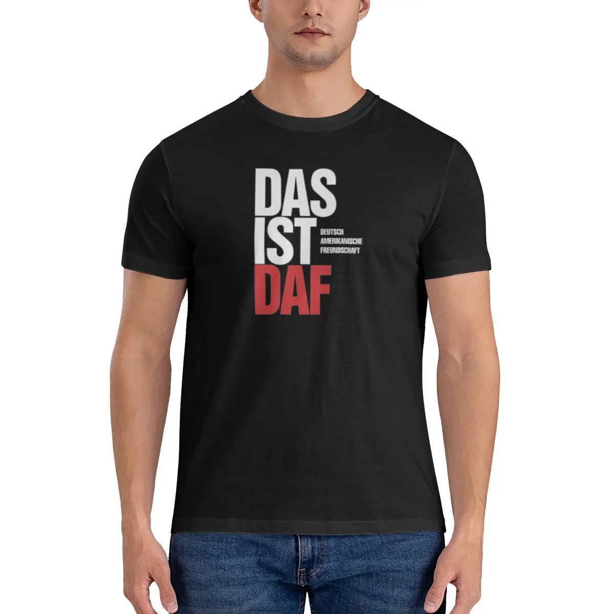 Фото Мужская футболка Funny The First DAF White Version 01, топы с принтом, свободные и облегающие женские футболки №3