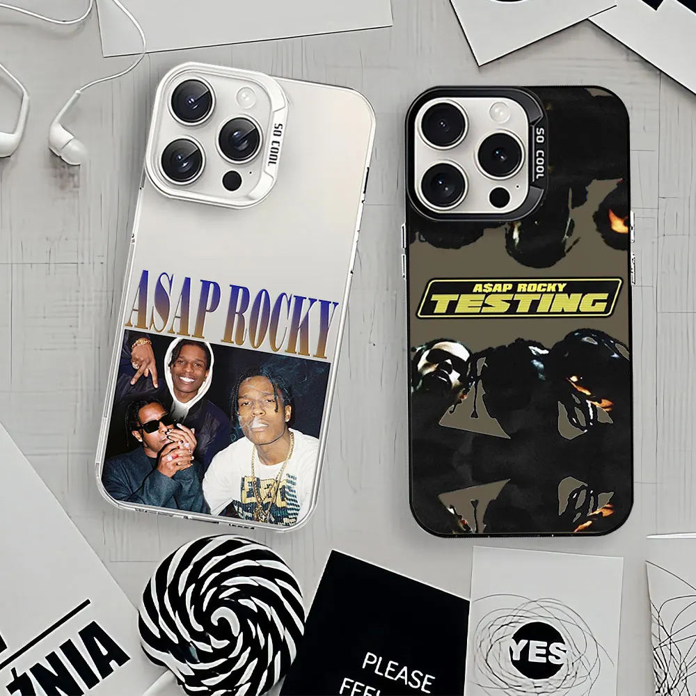Чехол для телефона Rapper ASAP Rocky Laser для iPhone 12, 11, 13, 14, 15, 16, Max Pro Plus IMD, противоударный силиконовый чехол