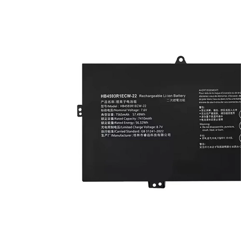 Фото HB4593R1ECW-22 7,64 В 56 Втч 7330 мАч HB4593R1ECW-22A для Huawei MateBook 14 2020 2021 серии KLVL-WFH9 KLVD-WFH9 MACHD-WFE9 №3