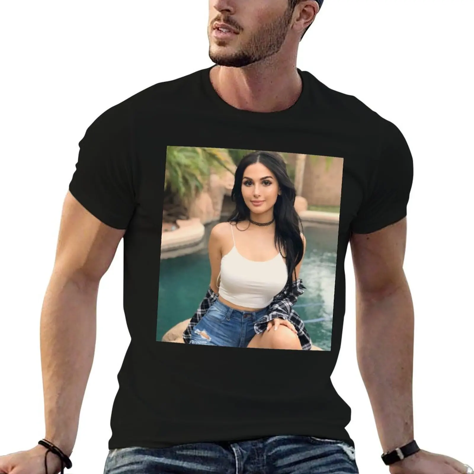 Футболка премиум-класса SSSniperwolf, футболки с аниме, большие футболки с аниме для мужчин, футболка