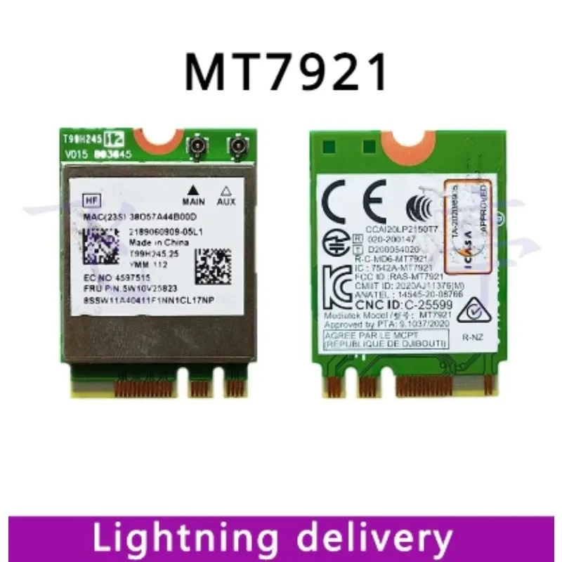 MT7921 для Lenovo WiFi6 беспроводная карта 5,2 Bluetooth 5W10V25823 Lenovo карта для ноутбука