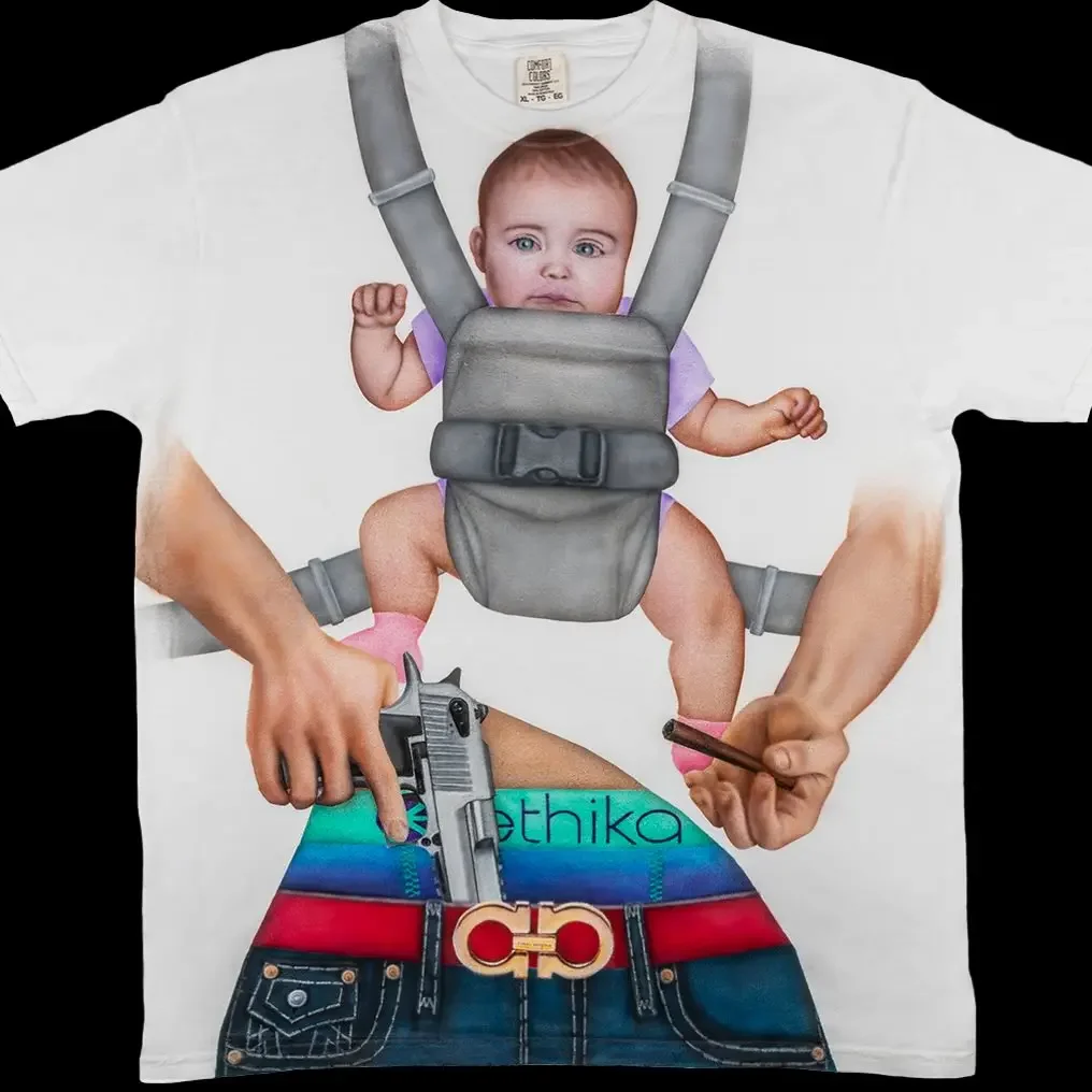 Модная белая футболка с принтом американского Y2K Harajuku Agent Dad, мужская летняя повседневная уличная одежда в стиле хип-хоп, рэп с короткими рукавами для пар
