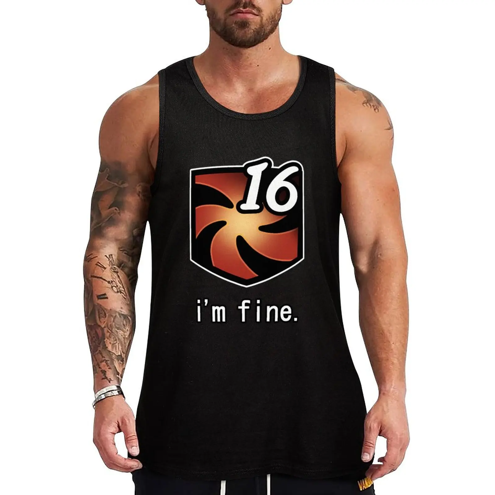 I'M Fine Vuln Stacks Ffxiv Tank Top Мужская одежда без рукавов Мужской баскетбол