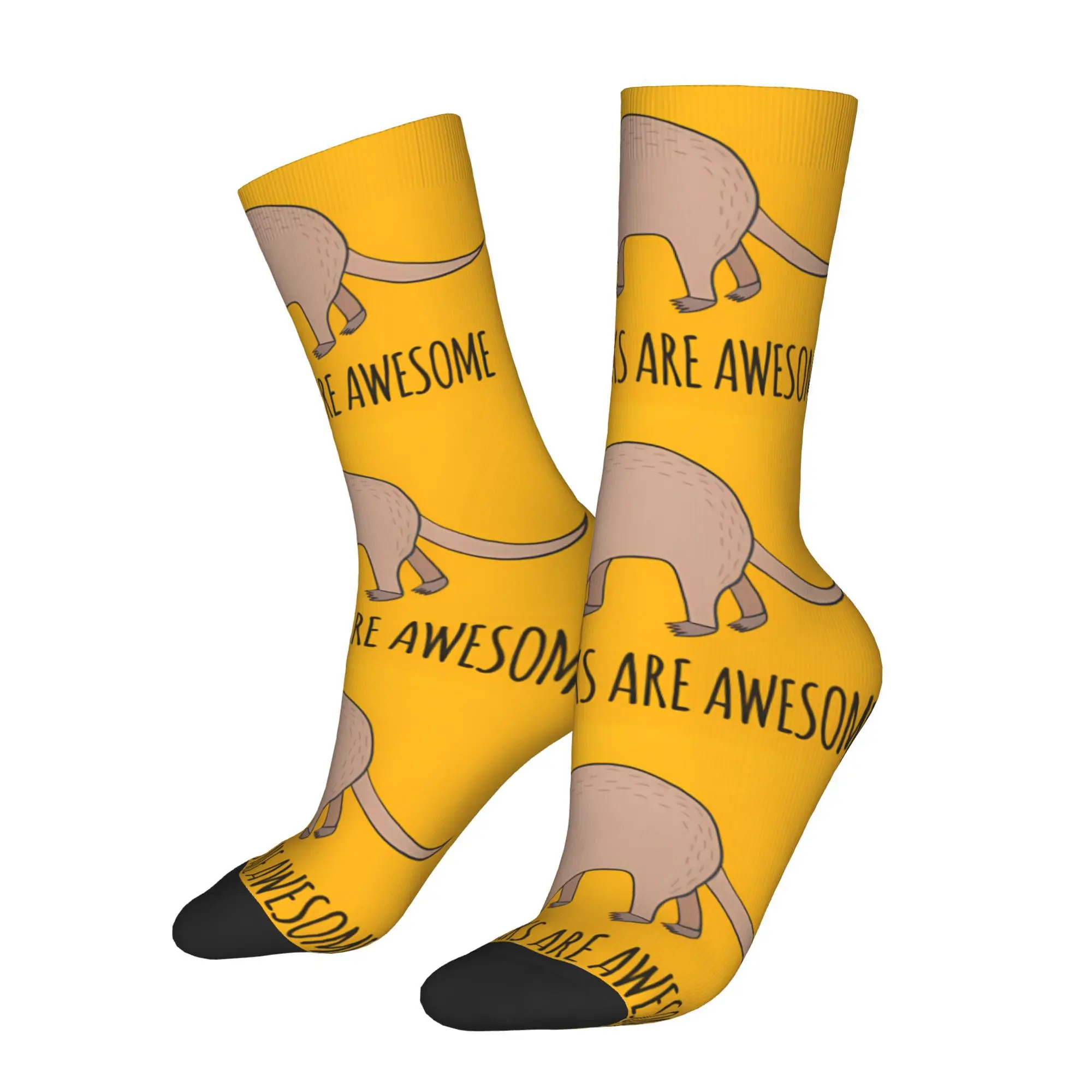 Забавные мужские носки Aardvarks Are Awesome, винтажные носки в стиле хип-хоп, новинка, подарочный узор с принтом