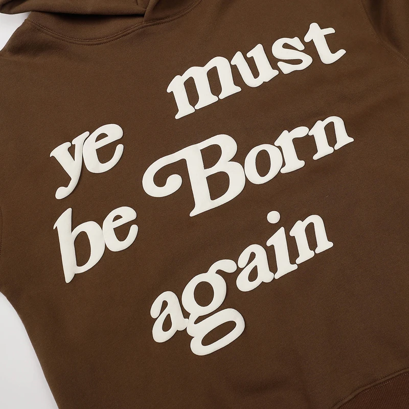 Фото Толстовка высокого качества с капюшоном Prin Kanye West, уличная одежда, повседневный Свободный пуловер с капюшоном для мужчин и женщин №2