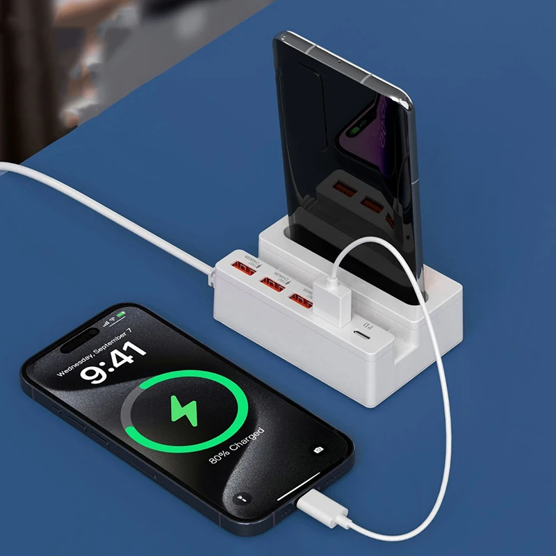 Фото 3 в 1 USB Type-C кронштейн для телефона с динамиком PD адаптер питания для быстрой зарядки для ноутбука, компьютера, планшета, подставки №2