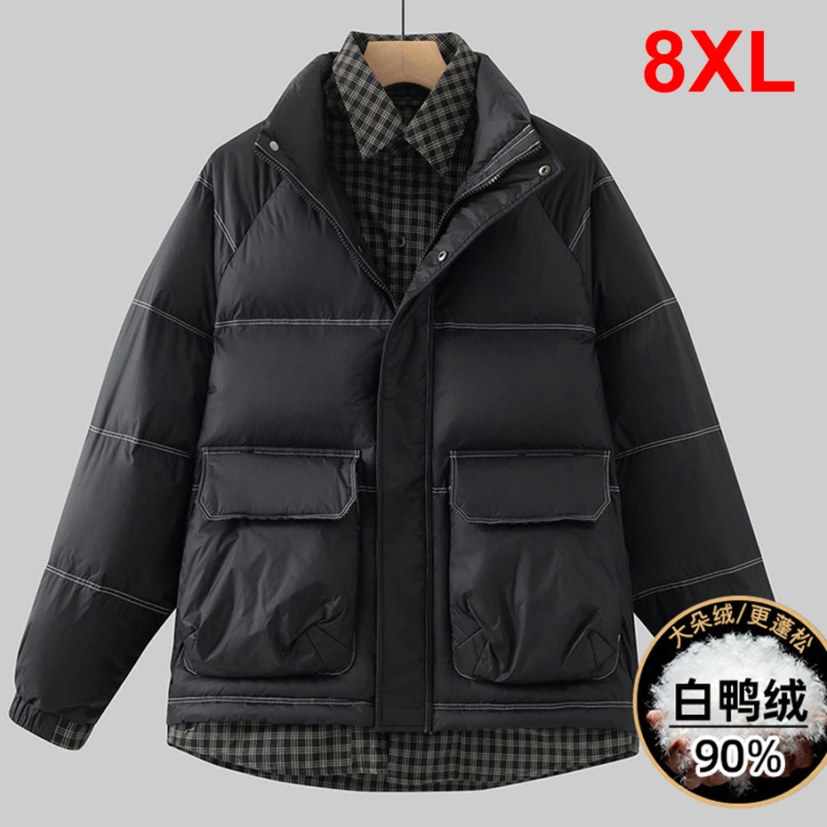 Мужской зимний пуховик, размеры до 8XL