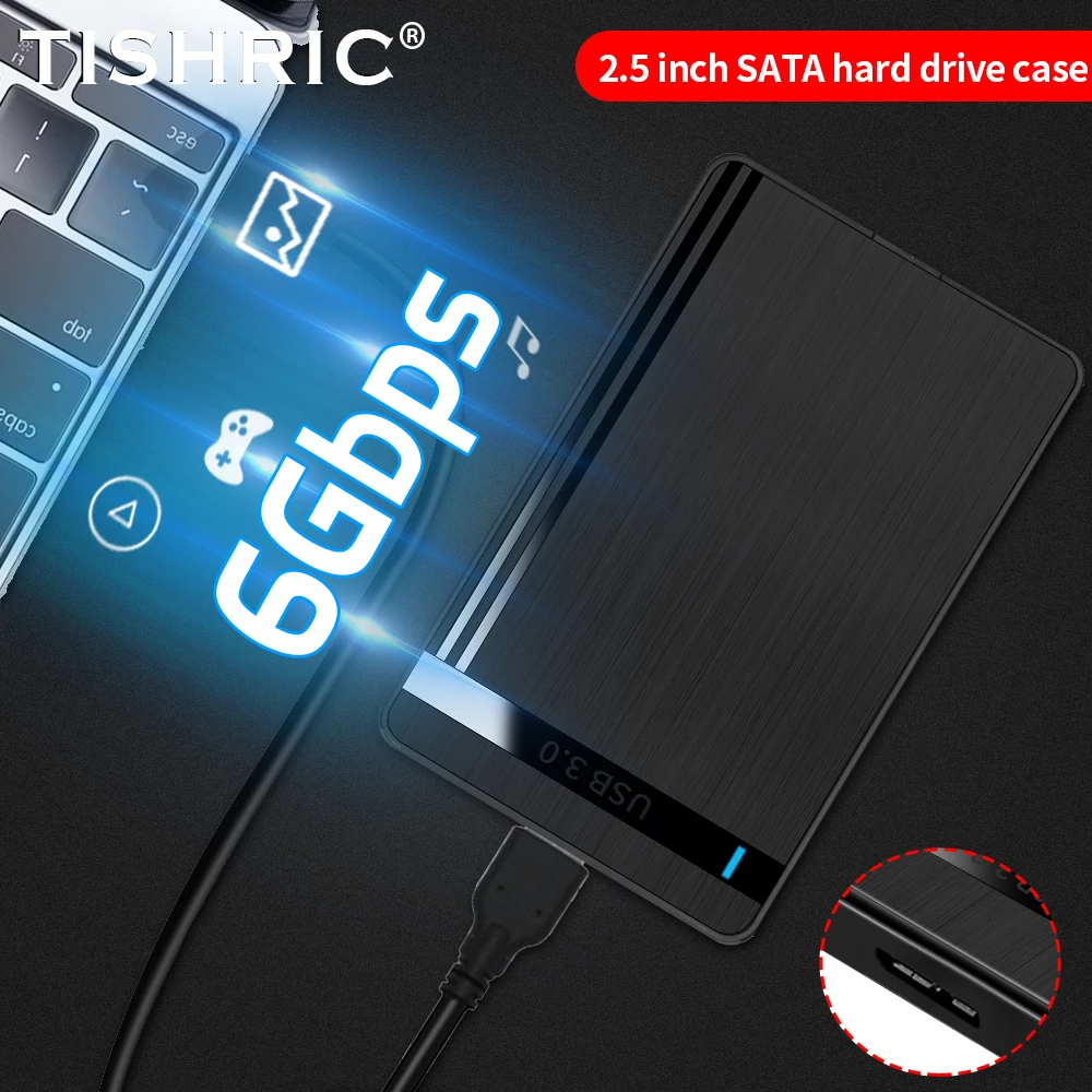Фото Tishric 2,5-дюймовый Корпус Для Жесткого Диска Sata-usb, Внешний Жесткий Диск №4