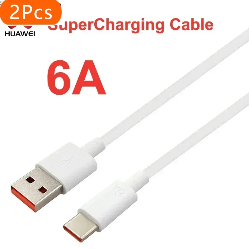 2 шт. Huawei Super Charge USB 6A Тип C кабель для Huawei P60 P50 P40 P30 Pro Mate 60 50 40 20 Pro P10 Honor V 30 40 50 60