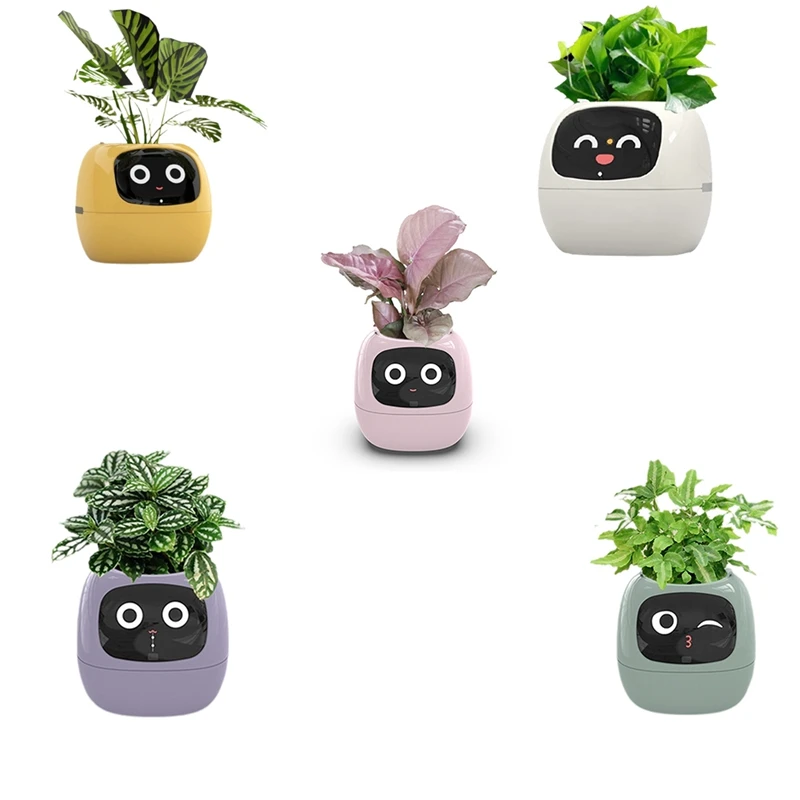 Умный горшок Ivy, заряжаемый от USB маленький горшок для цветов для украшения помещений делает растение легким и веселым