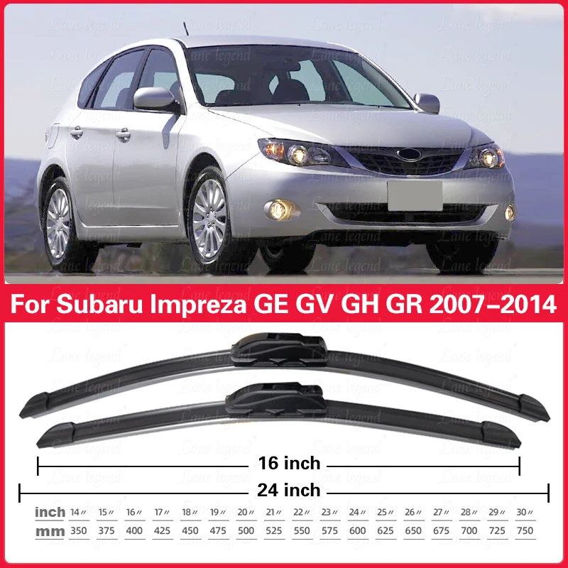 Для Subaru Impreza GE GV GH GR 2007-2014 автомобильные передние и задние щетки стеклоочистителей стеклоочистители авто лобовое стекло 2012 2013 24 