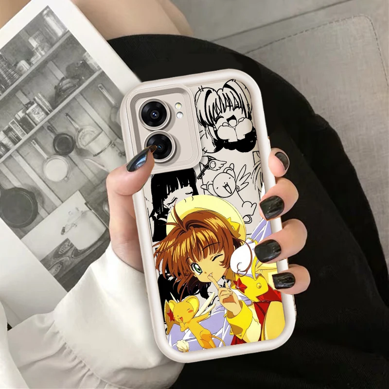 Фото C-Cardcaptors sakфкулья милая девушка для OPPO A98 A78 A94 A76 A74 A58 A55 4G 5G A9 A53 2020 A36 чехол для глаз лестница чехлы №4