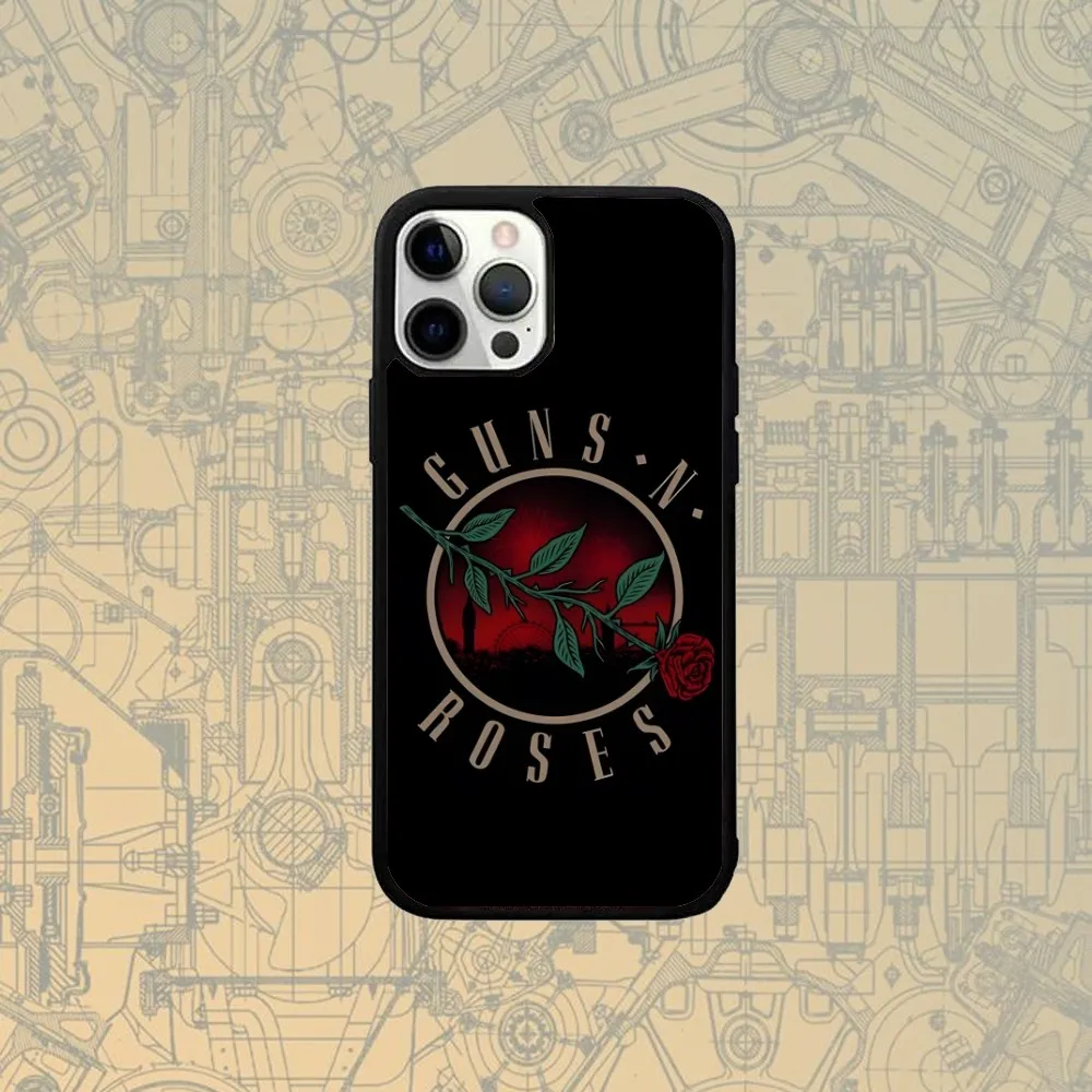 Фото Чехол для телефона Anime Guns N Roses для IPhone 16,15, Pro, Max, чехол 14, Plus, 13,12,11 Magesafe с магнитной беспроводной зарядкой №3