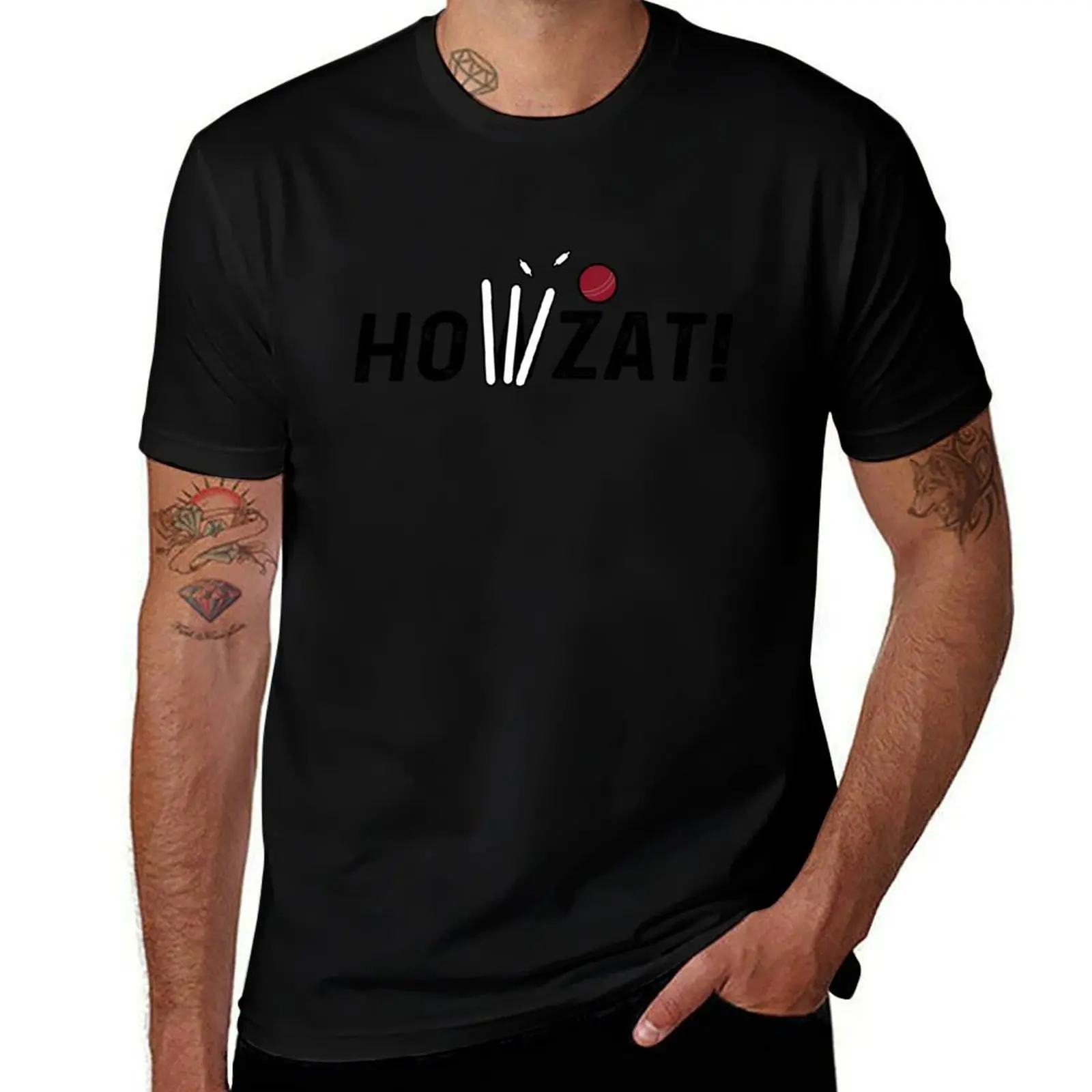 Cricket Lover Howzat Ball And Wicket by Cricket Fan Gifts Футболка мужские футболки для мужчин аниме футболки большого размера