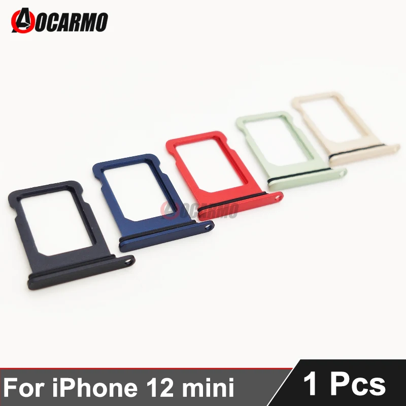Для Apple iPhone 12 mini лоток для одной SIM-карты держатель Слот ящик черный белый красный зеленый синий запасные части