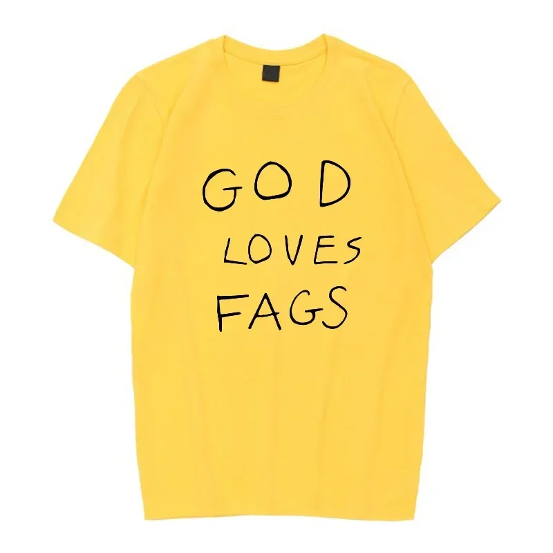 Американская драма ShamaIess God Loves Fags, мужская и женская хлопковая футболка с короткими рукавами, свободный простой топ с круглым вырезом (art.: 3920c9002ec77) - 3920c9002ec77
