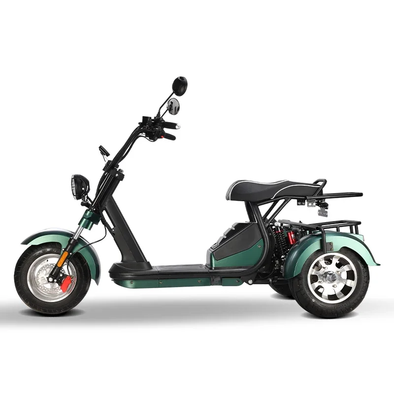 Фото Трехколесный электрический трехколесный скутер citycoco trike для взрослых, 2000 Вт, с большим аккумулятором и дальним приводом, новый дизайн, 40 Ач №2