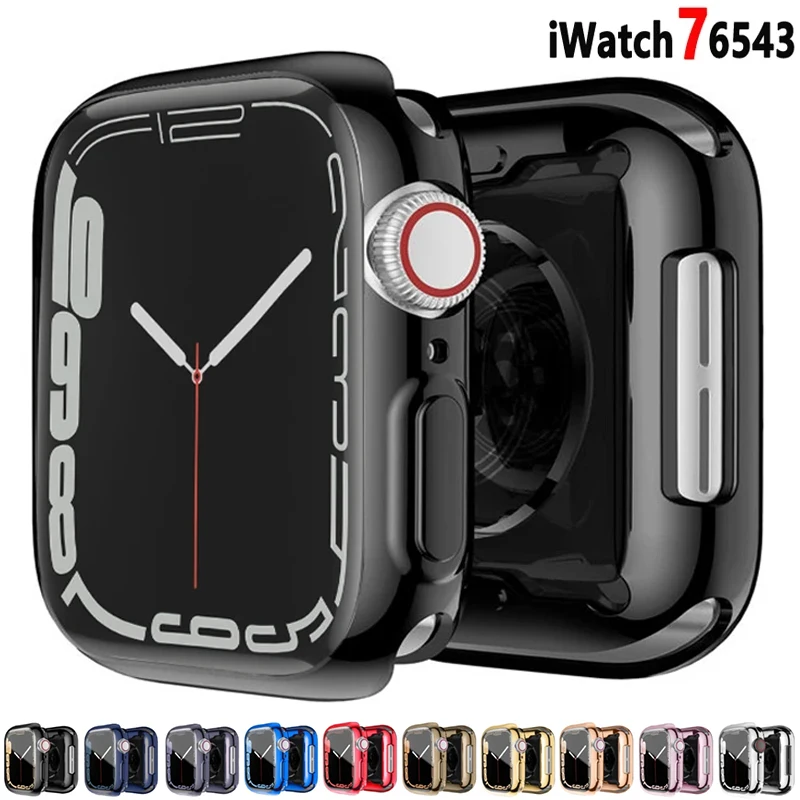 Чехол для Apple Watch Ultra 49 мм 9 8 7 41 мм 45 мм, чехол из ТПУ, защитный бампер, аксессуары iwatch series 6 5 SE 44 мм 40 мм 42 мм 38 мм