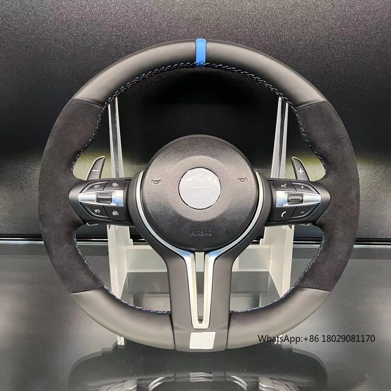 Кожаный руль M из алькантары F20 F22 F30 F32 F10 F12 F07 F01 для рулевого колеса BMW с лопастями переключения передач