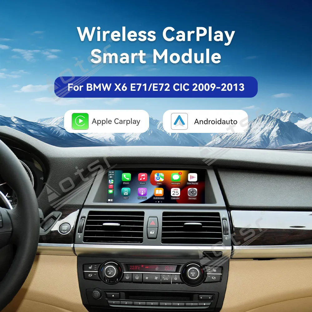 Фото Беспроводной Carplay Android Auto Mirror Link для BMW X6 E71/E72 CIC 2009-2013 Carplay декодер автомобильные аксессуары №4