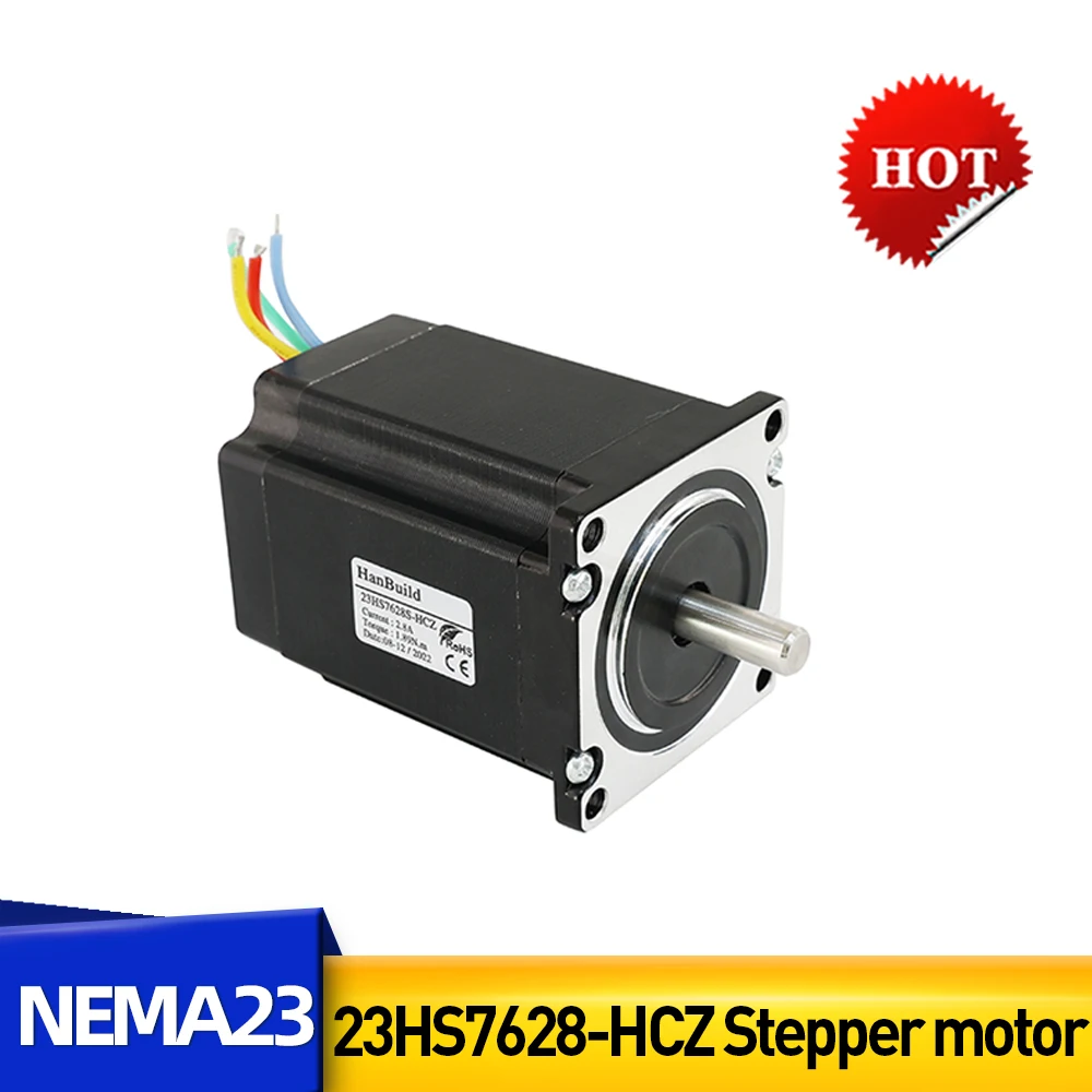 Шаговый двигатель 23HS5628-HCZ, 1,8 градусов, 4 провода, Nema 17, 2-фазный 23HS5628-HCZ, крутящий момент А, нм, для лазерного 3D-принтера с ЧПУ, 12 В