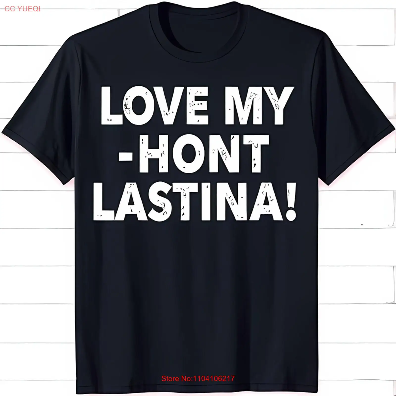 Жирная черная футболка с рисунком Fun «Love My Hont Lastina»
