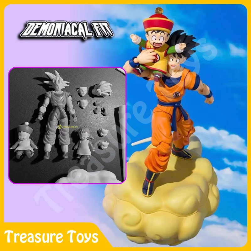 Demoniacal Fit Dragon Ball SHF Super Saiyan Son Goku & Son Gohan Kid Kintoun Аниме Фигурка Фигурка Игрушки Подарки Предварительный заказ