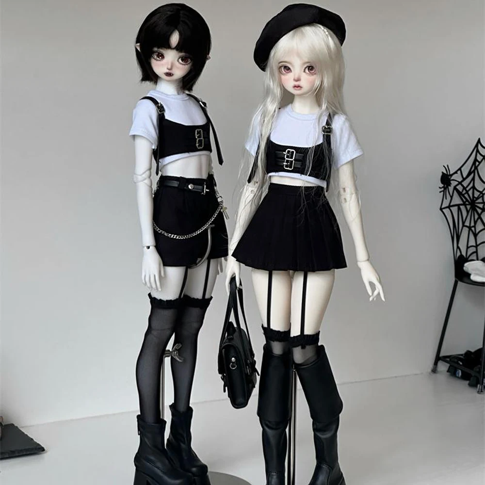 D09-P345 детская игрушка ручной работы 1/4 msd bjd кукла одежда черные короткие волнистые ремешки крутые штаны drees 4 шт./компл.